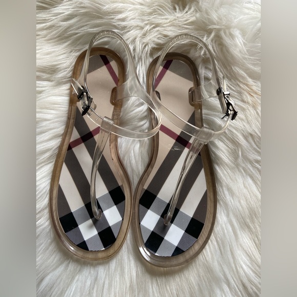 Burberry light yellow jelly thong flats size 38 - Picture 1 of 6